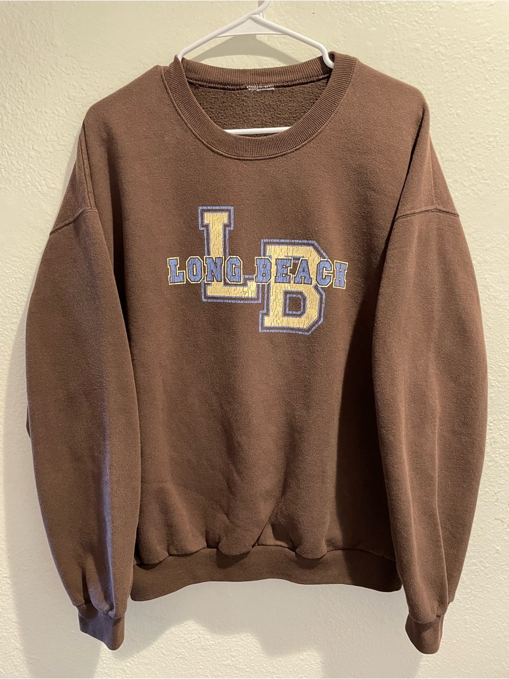 🧸 Vintage Long Beach Oversized Crewneck | Cozy Graphic Sweatshirt 🌊